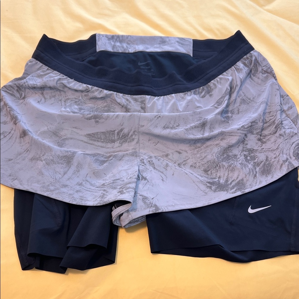 Nike Women's Marble Blue Athletic Shorts